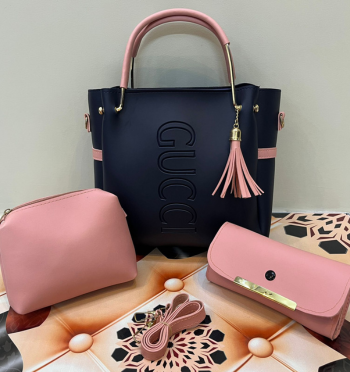 Gucci 3 PC's Set With Cloud Bag and Clutch Wallet